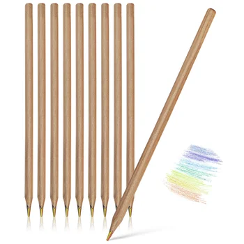 10 шт. Радужные карандаши для рисования, карандаши для эскизов, принадлежности для детей, студентов