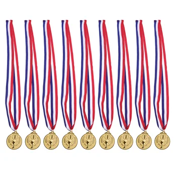 12 шт. Медали для почетных соревнований, спортивные встречи, Пластиковые медали для детей, школьная медаль из цинкового сплава