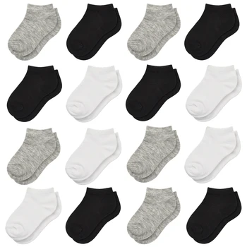 16 Пар носков до щиколотки - Носки с глубоким вырезом для малышей - для школьных носков для мальчиков и девочек от 1 до 13 лет