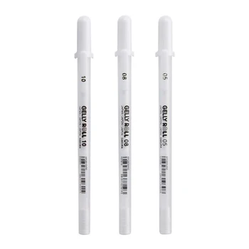 1шт Гелевая Ручка в рулоне Белого цвета 0,5 мм 0,8 мм 1,0 мм High Light Marke Pen Черный Картон Art Painting Pen Белые Линейные Ручки