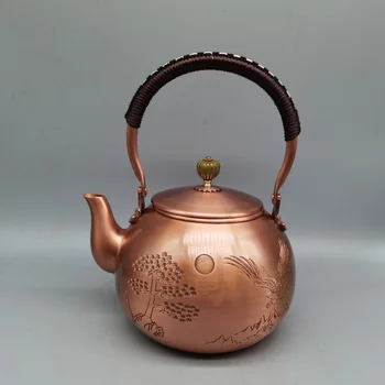 2023 Новая Выставка ручной работы из красной Меди Hongtu Teapot Wine Pot Home Decorative Creative Gifts & Crafts