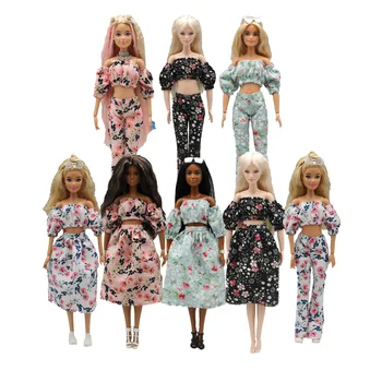 2023 новые аксессуары для кукольной одежды с цветочным пузырем, пышный рукав для куклы Барби, комплект из 1/6 маленькой юбки, 30 см