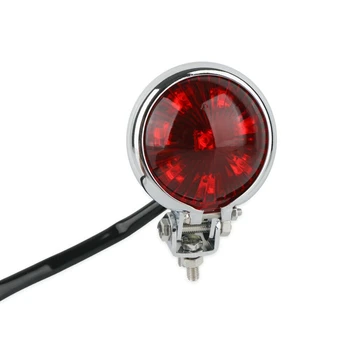 2X мотоциклетных светодиодных задних фонаря Тормозной стоп-сигнал Moto LED задний фонарь для Bobber Chopper Cafe Хром