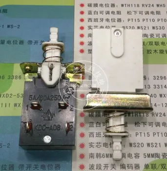 5ШТ Qin Key Switch Корпус усилителя Выключатель питания KDC-A06 с прямым ключом, самоблокирующийся переключатель 5A/80A250V 4Pin