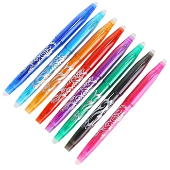 8-цветная стираемая гелевая ручка в штучной упаковке, 8-цветной стираемый маркер, подходящий для детей и студентов