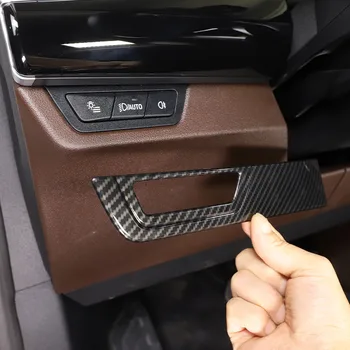 ABS Углеродное волокно для BMW X1 IX1 U10 U11 2023-2024 Переключатель автомобильных фар Декоративная рамка Наклейка Аксессуары для интерьера LHD