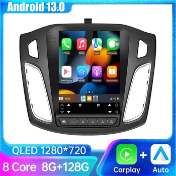 Android 13,0 Автомагнитола для Ford Focus 2011-2016 2017 2018 Мультимедийное видео 2Din 4G WIFI GPS Carplay Головное устройство 9,7 