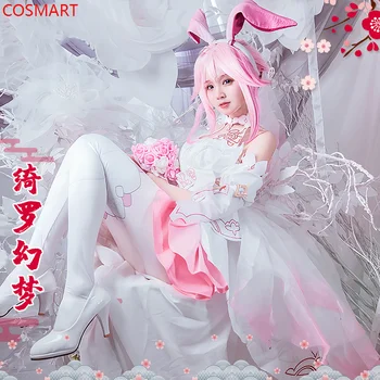 COSMART Honkai Impact 3rd Yae Платье с цветком Сакуры, игровой костюм, Великолепный костюм для косплея, Наряд для вечеринки в честь Хэллоуина, Женский