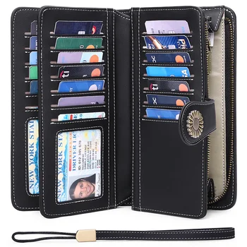 RFID антимагнитный женский кошелек Новый стиль кошелек Pu кошелек сумка большой емкости