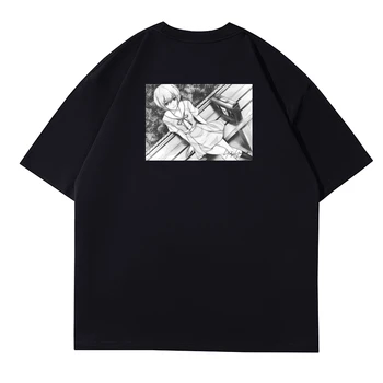 Y-3 Yohji Yamamoto 2023 Летняя Мужская футболка Lingboli С рисунком Аниме Y3 Tees High Street, Топы с коротким рукавом Для Мужчин и женщин