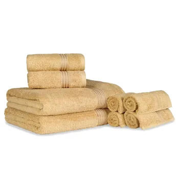 Абсорбирующий набор золотых полотенец из египетского хлопка, 8 предметов, Охлаждающее полотенце, Банные полотенца для взрослых