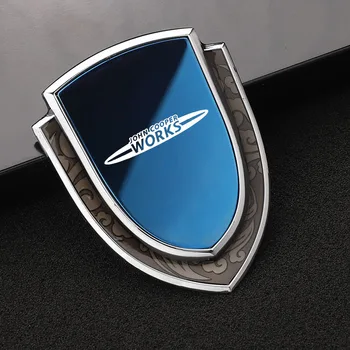 Автомобильная металлическая 3D наклейка с логотипом Auto, наклейки для оформления пользовательского щита для аксессуаров Mini John Cooper Works.