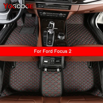 Автомобильные коврики YOGOOGE на заказ для Ford Focus II 2, Автоаксессуары, Коврик для ног
