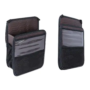 Автомобильный карманный держатель для сумочки, Органайзер для хранения в автомобиле с несколькими карманами Между передними сиденьями, Кожаный автомобильный органайзер и сумка для хранения с 1 шт.