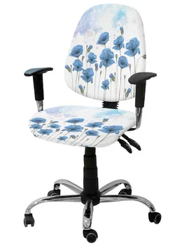Акварель в виде цветка мака, Эластичный чехол для компьютерного кресла, Эластичный Съемный чехол для офисного кресла, Разрезные чехлы для сидений.