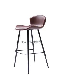 Барный стул из нержавеющей стали, современный простой бытовой высокий табурет, барный стул, легкий роскошный барный стул, минималистичный барный стул