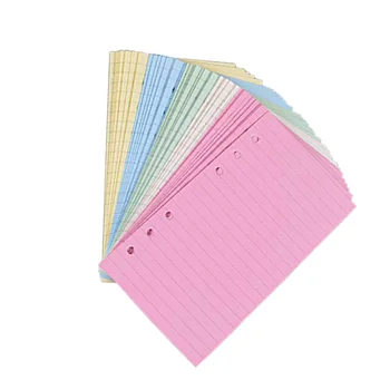 Блокноты на спирали, цветные вкладыши для заправки в линейку с перфорацией на 6 отверстий, папка-органайзер индивидуального размера, 50 листов (100 деловых)