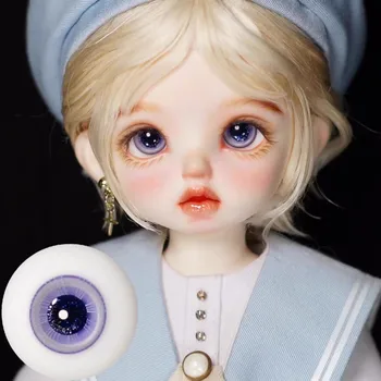 Бусина для глаз куклы BJD подходит для маленьких радужных оболочек 12 мм/14 мм/16 мм, фиолетовые мигающие стеклянные глаза, аксессуары для кукол