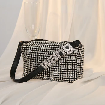 Женская сумочка с блестками для дизайна женского клатча, роскошные брендовые сумки через плечо, сумки-тоут из искусственной кожи с блестящими бриллиантами, сумки-хобо с верхней ручкой