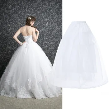 Женское свадебное бальное платье А-силуэта длиной до пола, нижняя юбка