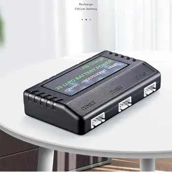 Зарядное устройство LI-Po 11,1 В USB Black 3 in1 800MA для автомобильного дрона Batteris 3S