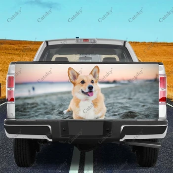 Изготовленная на заказ наклейка для любителей собак породы Вельш-корги, защищающая хвост автомобиля, багажник, наклейка на капот автомобиля, наклейка для украшения автомобиля для внедорожника