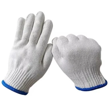Износостойкие и дышащие Строительные перчатки для сварки, деревообработки, хлопчатобумажной пряжи, противоскользящие трикотажные перчатки для защиты труда