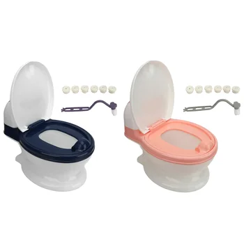  Имитация детского туалета 1: 1, многофункциональный съемный детский тренировочный унитаз с чистящей щеткой для ванной