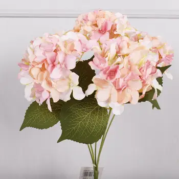 Искусственный цветок, привлекательный, реалистично выглядящий цветок из искусственного шелка, яркая поддельная гортензия, украшение для фотосъемки для дома