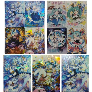 История аниме-богини Хацунэ Мику, Самодельные рефракционные карточки, Новая коллекция игр, Рождественские подарки на день рождения для мужчин-сюрпризов