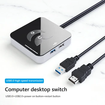 Кнопка включения питания на рабочем столе компьютера с двумя USB-портами, пульт дистанционного управления, внешний выключатель запуска ПК, высокоскоростная передача