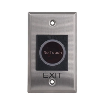 Кнопка выхода из ворот из цинкового сплава, переключатель выхода для системы контроля доступа к двери, кнопка выхода, кнопка разблокировки двери, переключатель