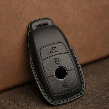 Кожаный Чехол-Брелок Для Ключей Mercedes-Benz W203 W210 W211 Amg W204 C E S Cls Clk Cla Slk Classe Smart Auto Keychain