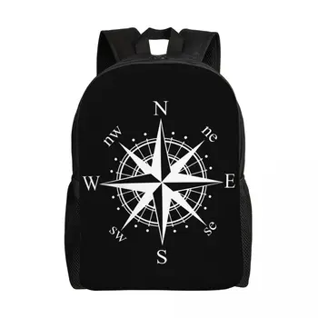 Компас Рюкзак для ноутбука Мужская Женская модная сумка для колледжа, школьника, морская сумка