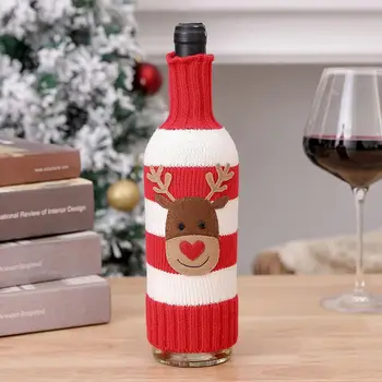 Крышка для винной бутылки в виде снеговика, Многоразовая крышка для винной бутылки Санта-Клауса, сумка для шампанского на Рождество, новогодние вечеринки, праздничные для бара