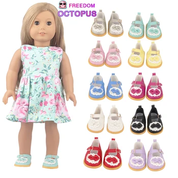 Кукольная Обувь, Одежда, Высококачественные Ботинки, Обувь с Бантом 7 см Для американской Куклы-Девочки 18 Дюймов, Милые Аксессуары Для Куклы-Новорожденного 43 см