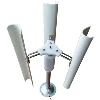 Модель ветряной турбины с вертикальной осью, трехфазный генератор с постоянными магнитами, ветряная мельница, игрушечный ночник, производство, демонстрация своими руками