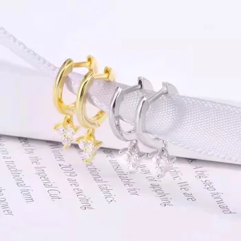 Модные серьги-гвоздики из серебра 925 пробы с асимметричным музыкальным символом, серьги с бриллиантами east door