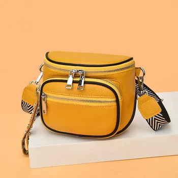 Модный тренд, дизайнерская сумочка на ремне с заклепками, женская повседневная винтажная женская сумка-тоут из натуральной кожи в стиле панк