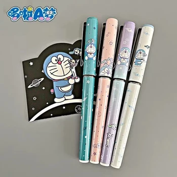 Набор гелевых ручек Doraemon 4ШТ премиум Эксклюзивный дизайн Модные и функциональные канцелярские принадлежности Caneta Школьные принадлежности для детей студентов