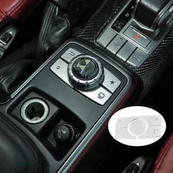 Наклейка на автомобильную мультимедийную кнопку из алюминиевого сплава, Аксессуары для интерьера Mercedes-Benz GLE W166 ML GL G Class