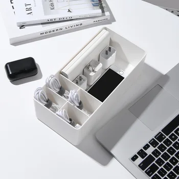 Настольный ящик для хранения кабеля передачи данных, зарядного устройства, кабеля наушников коробка для сортировки и организации, выдвижной ящик, корзина для хранения, пластик