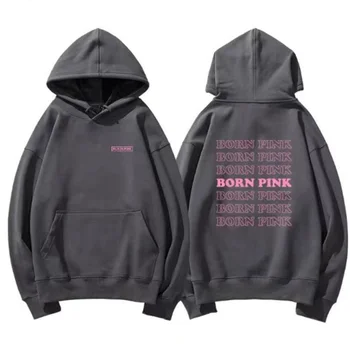Новый вокальный концерт Kpop BORN Pink Tour с таким же капюшоном, однотонная толстовка Bp с длинными рукавами, футболка Y2K Oversize в стиле хип-хоп