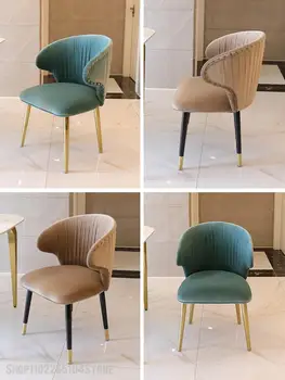 Обеденный стул American Light luxury home со спинкой, туалетный стул, ретро-тканевый стул для макияжа, письменный стул для кабинета, обеденный стол, стул