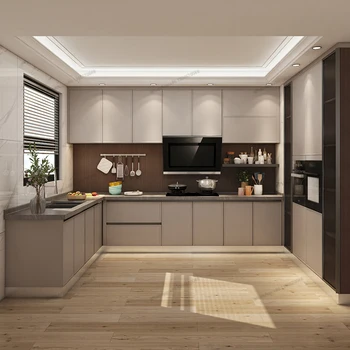 Общий шкаф, индивидуальный кухонный шкаф, современный и минималистичный небольшой блок, индивидуальный шкаф для плиты из кварцевого камня