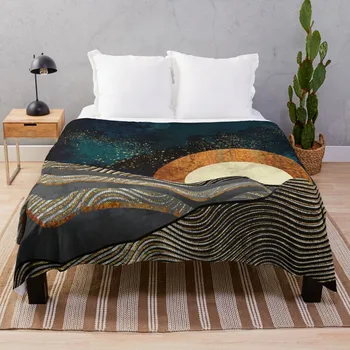 Одеяло Gold & Silver Fields, покрывало для дивана, термоодеяла для путешествий, летние постельные принадлежности, одеяла
