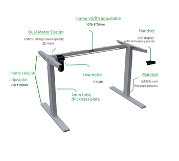 Одномоторный стол для защиты от столкновений с электроприводом, регулируемая подставка для стола, Электрическая ножка стола с регулируемой высотой