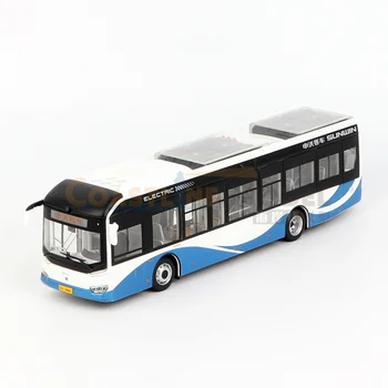 Отлитый под давлением в масштабе 1/50 IEV12 Шанхайский автобус, имитирующий коллекцию моделей автомобилей из металлического сплава, Статический декоративный подарок