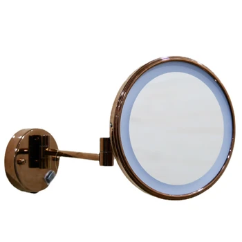 Парикмахерское зеркало для ванной комнаты HXL, складное телескопическое зеркало с увеличительным стеклом высокой четкости, подвесное на стену без перфорации