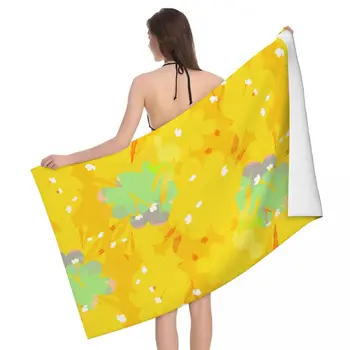 Пляжные полотенца с прекрасными цветами, Полотенца для бассейна, пляжные полотенца из микрофибры без крупного песка, быстросохнущие Легкие банные полотенца для купания